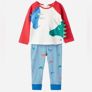 Joules Dinosaur Print Two Piece Mack Outfit